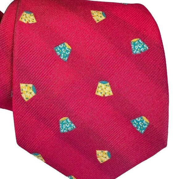 Brooks Brothers Makers And Merchants Dark Pink Men’s Silk Tie Swim Trunks Boxes - Picture 3 of 9